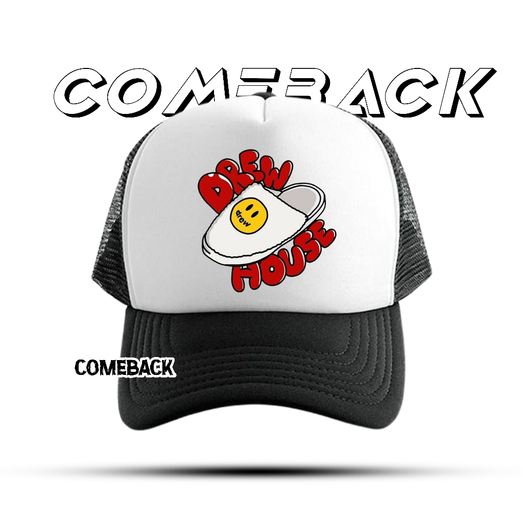 Topi Jaring drew house - Topi Trucker - Topi jaring Pria - Topi Trucker pria - Topi Costume - Topi B