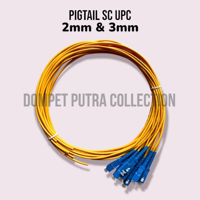 Pigtail SC UPC 3mm Pigtail SC UPC 2mm panjang 1Meter