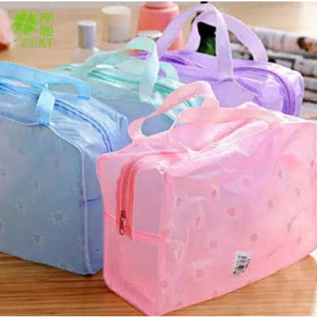 Tas Make Up Tas Kosmetik Transparan Anti Air Cosmetic Pouch Waterproof