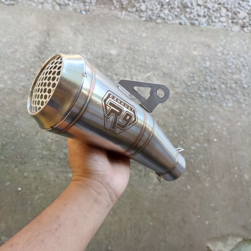 Slincer Silincer knalpot R9 gp series titan 50mm untuk Ninja 250 R25 vixion Cbr 150r r15 cb150r dll