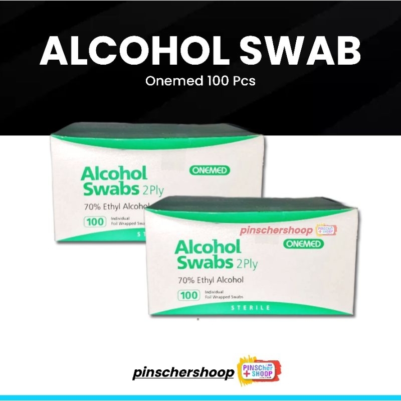 Alkohol Swab Onemed Hijau Tissue Alkohol isi 100 Pcs