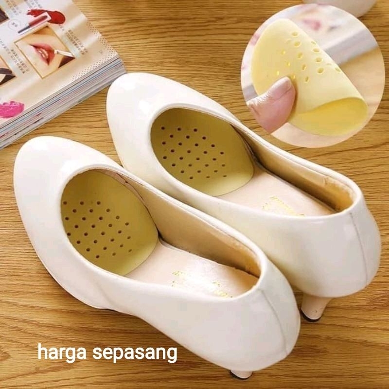 Bantalan Alas Kaki Depan Sepatu Silikon Gel Transparan / High Heels Insole Silicone Gel / Pelindung Tumit Kaki Transparan