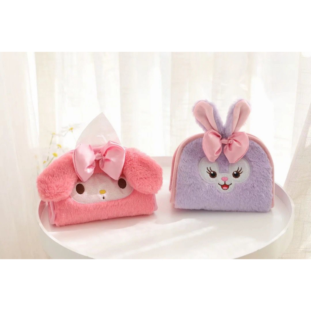 TEMPAT TISU TISSUE COVER CINNAMOROLL MELODY CORGI DOG DONALD DUCK DAISY DUCK PIG HELLO KITTY DUFFY SHELLIE MAY STELLA LOU LUCU