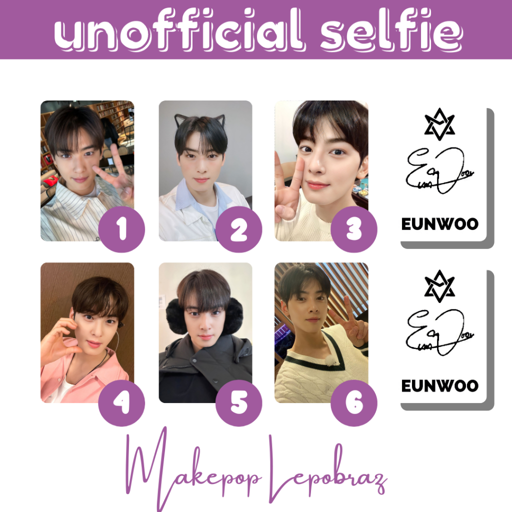 [MIN. 3 PC] ASTRO UNOFFICIAL SELFIE - BOYFRIENDABLE PC EUNWOO SANHA JINJIN ROCKY MOONBIN MJ