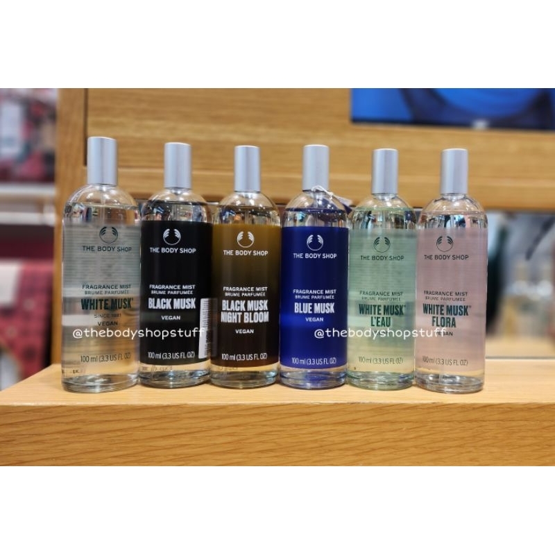 The Body Shop Musk Body Mist Black Musk White Musk Night Bloom Vegan Body Mist 100ml