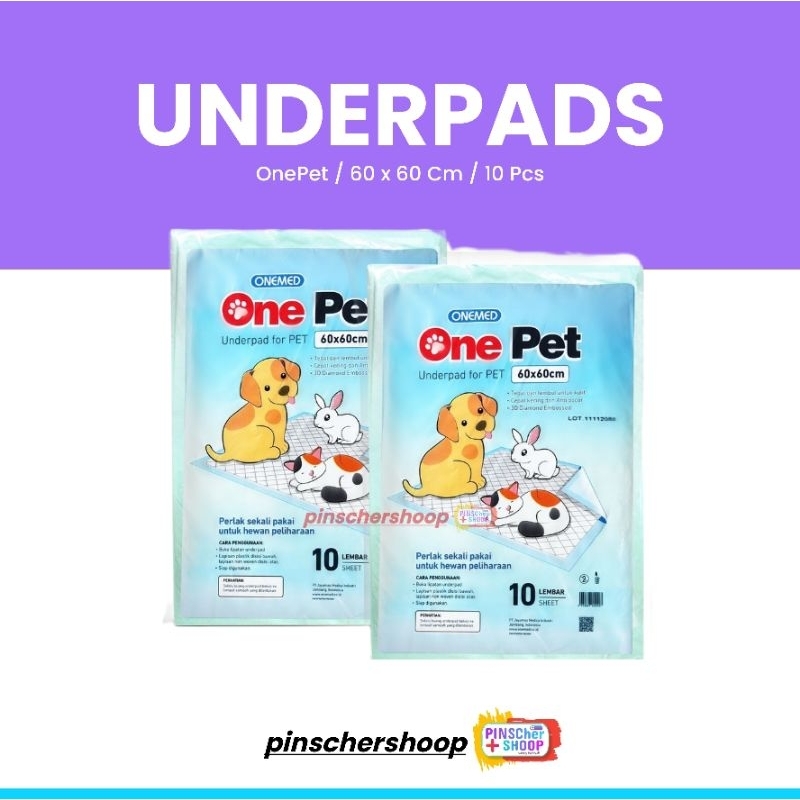 OnePet Underpad Hewan 60 x 60 Cm Perlak Alas Pet Toilet Training