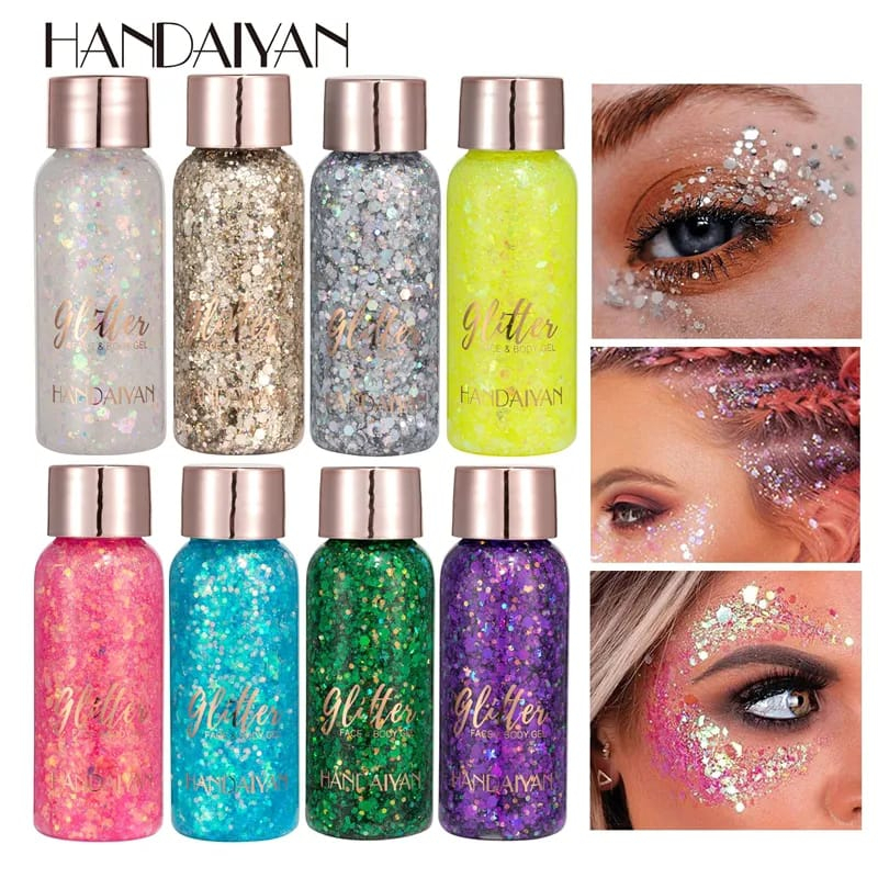 FACE &amp; BODY GEL GLITTER PAINTING HANDAIYAN BODY ART GLITTER MAKEUP PAINT