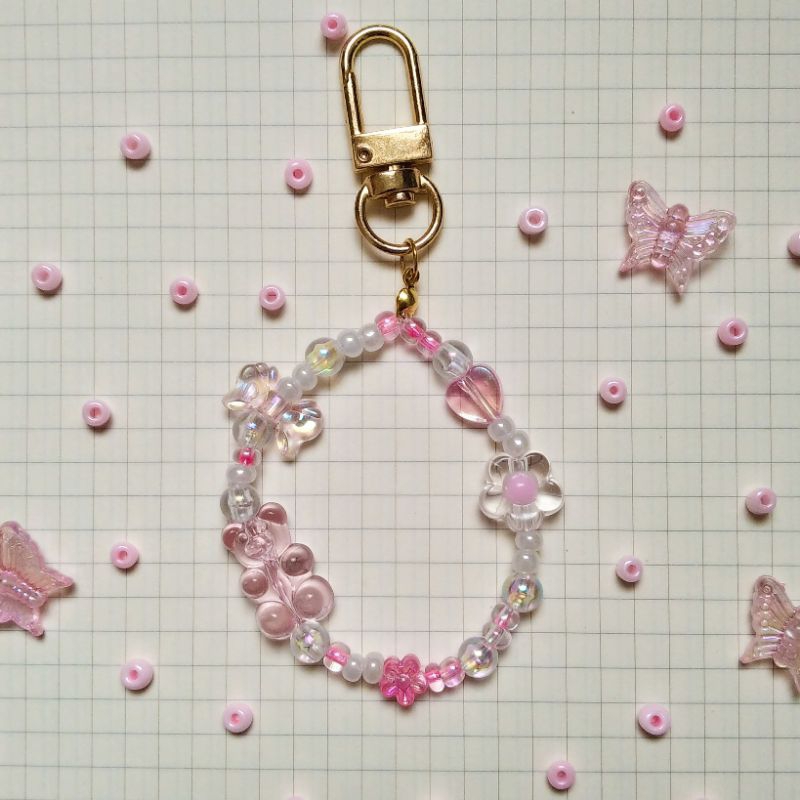 Custom Beads Keychain | Custom Beads Keyring | Gantungan Kunci Manik-manik