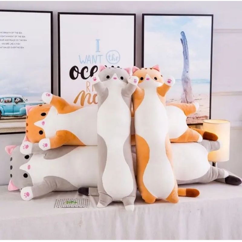 Boneka Guling Kucing Berdiri Tinggi 60cm Kado Special Hadiah Buat Anak Tersayang Boneka Guling Berkarakter Kucing Terbaru Guling Untuk Tidur Nyaman Berkarakter Kucing Panjang Lucu Imut