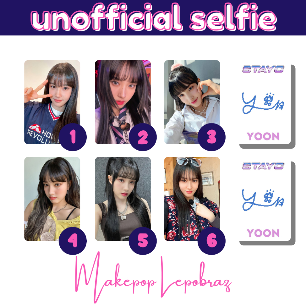 [MIN. 3 PC] STAYC UNOFFICIAL SELFIE - GIRLFRIENDABLE ISA J SEEUN SIEUN YOON SUMIN