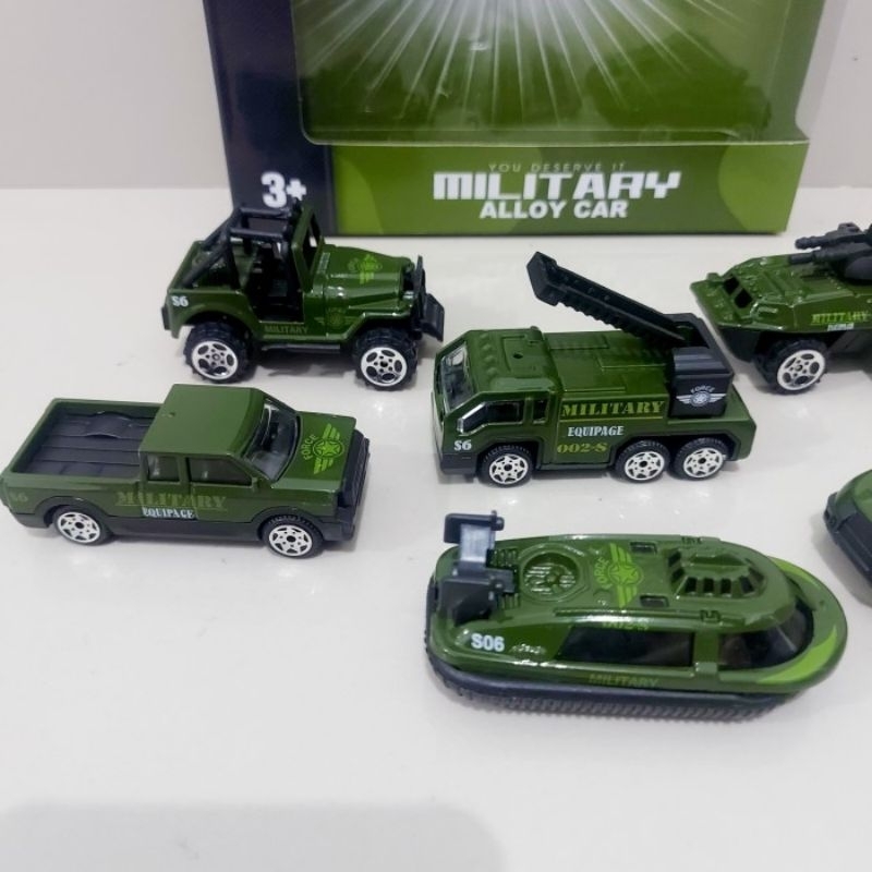 Diecast Set Kendaraan Militer Alloy - Mainan Miniatur Mobil Mobilan Tentara Koleksi Anak Dewasa