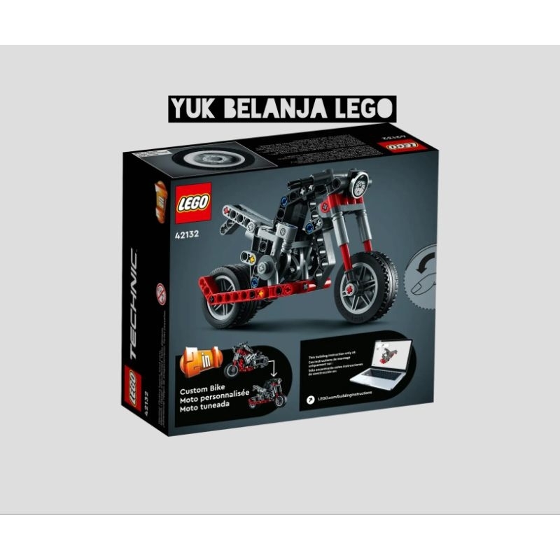 LEGO Technic 42132 Motorcycle Toy (163 pieces)