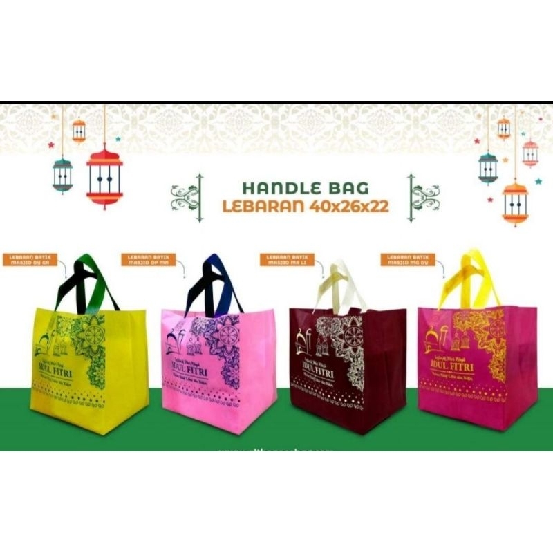 

Tas lebaran uk. 40x26x22 (isi 12 pcs) / tas parcel lebaran / Hsh gusset samping