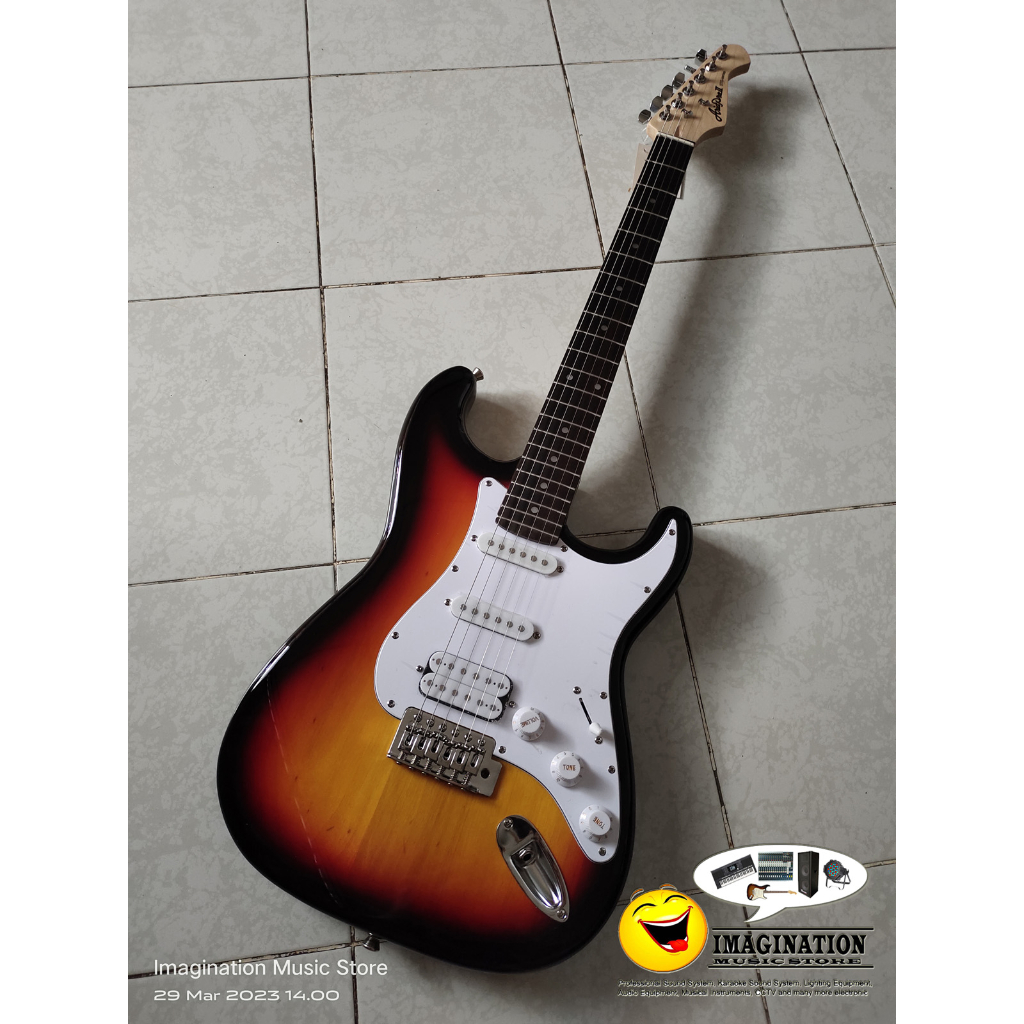 Ariapro Aria Pro II STG004 / STG 004 / STG-004 HSS Stratocaster 3 Tone Sunburst Electric Guitar