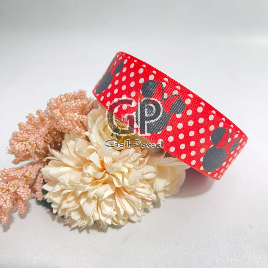 ( Meter ) PITA GROSGRAIN 1 INCH / 2.5 CM / 1 IN LADYBUG / HELLOKITTY / CARS / MINNIE / BEACH / FROZEN / CARS / KEROPI / BEAR / STRAWBERRY / CUPCAKE / TEDDY BEAR / ZIG ZAG / POLKADOT / DOTS / KOTAK KOTAK / PARIS / HIASAN KADO / PARCEL