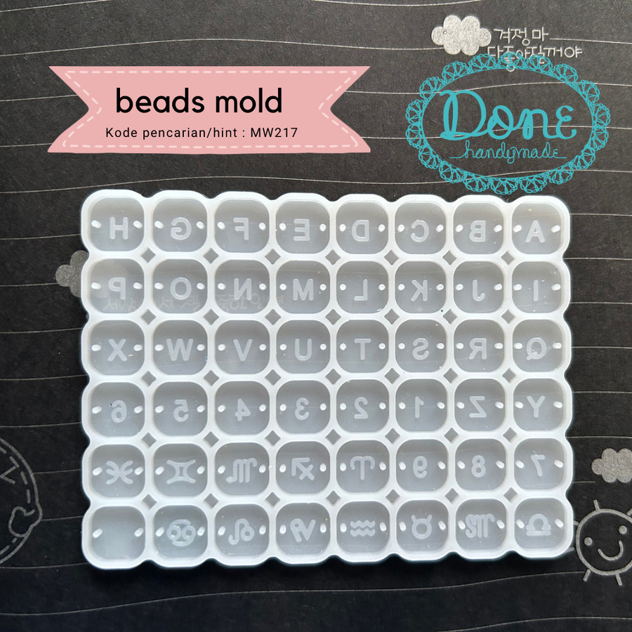 Done handymade mold resin cetakan resin mold beads mold kotak MW217