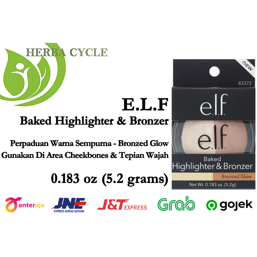 PROMO MURAH ELF Cosmetics Baked Highlighter &amp; Bronzer (5.2 gr) Bronzed Glow Shades ORI USA