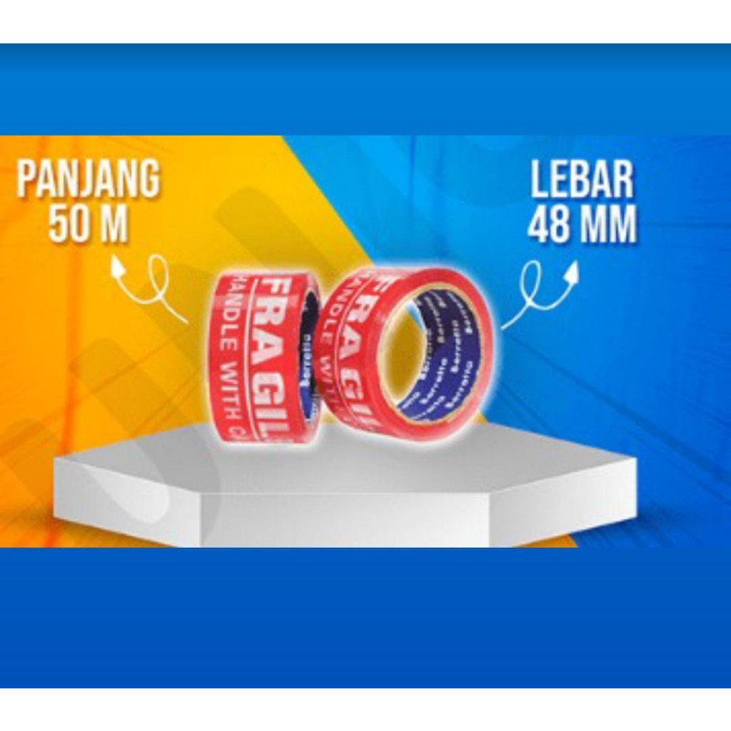 

Lakban fragile merah