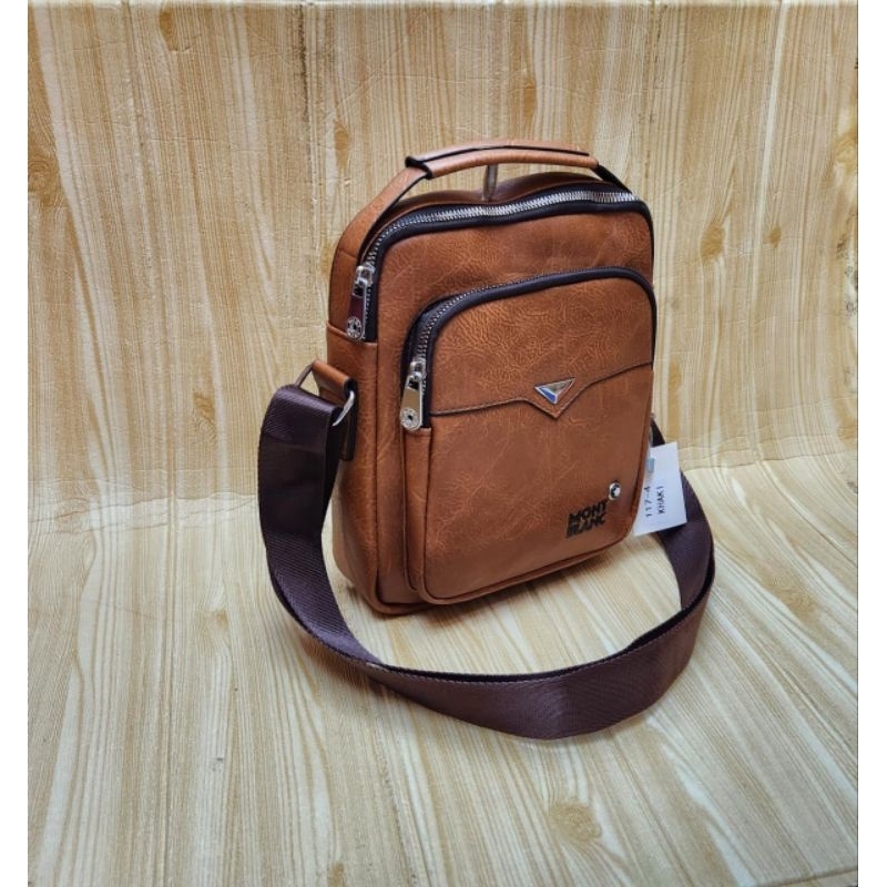 Tas selempang kulit Pria import premium 117-4