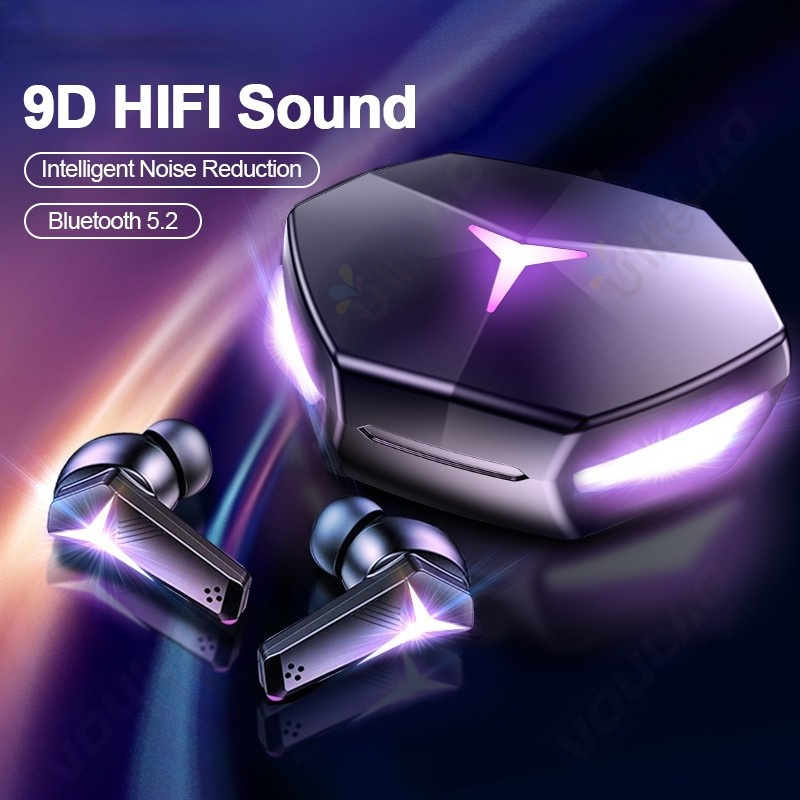 【COD】T33 Baru Wireless Gaming Headset Bluetooth 5.2 Earphone  Full Bass Noise Cancelling Earbuds HiFi Stereo Handsfree