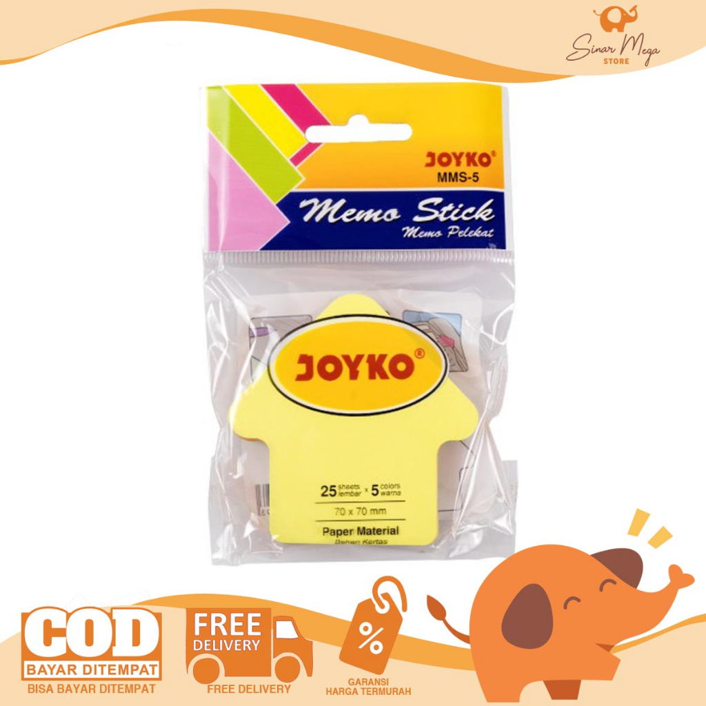 

Joyko Memo Stick MMS-5 (Panah) / Memo Sticky Notes Tempel Bentuk Panah