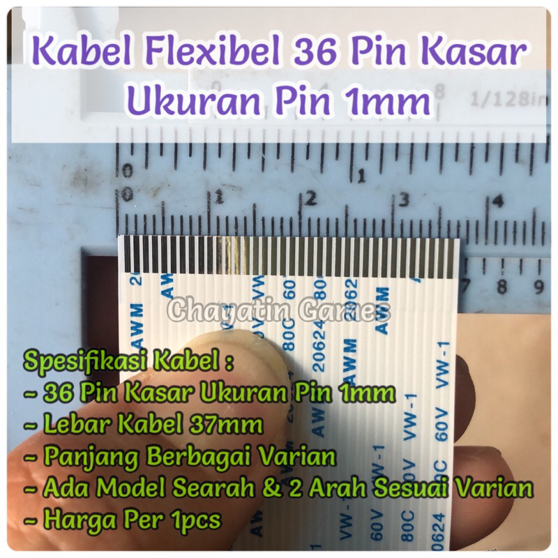 Kabel Flexibel 36 Pin Kasar Model &amp; Panjang Varian Ukuran Pin 1mm