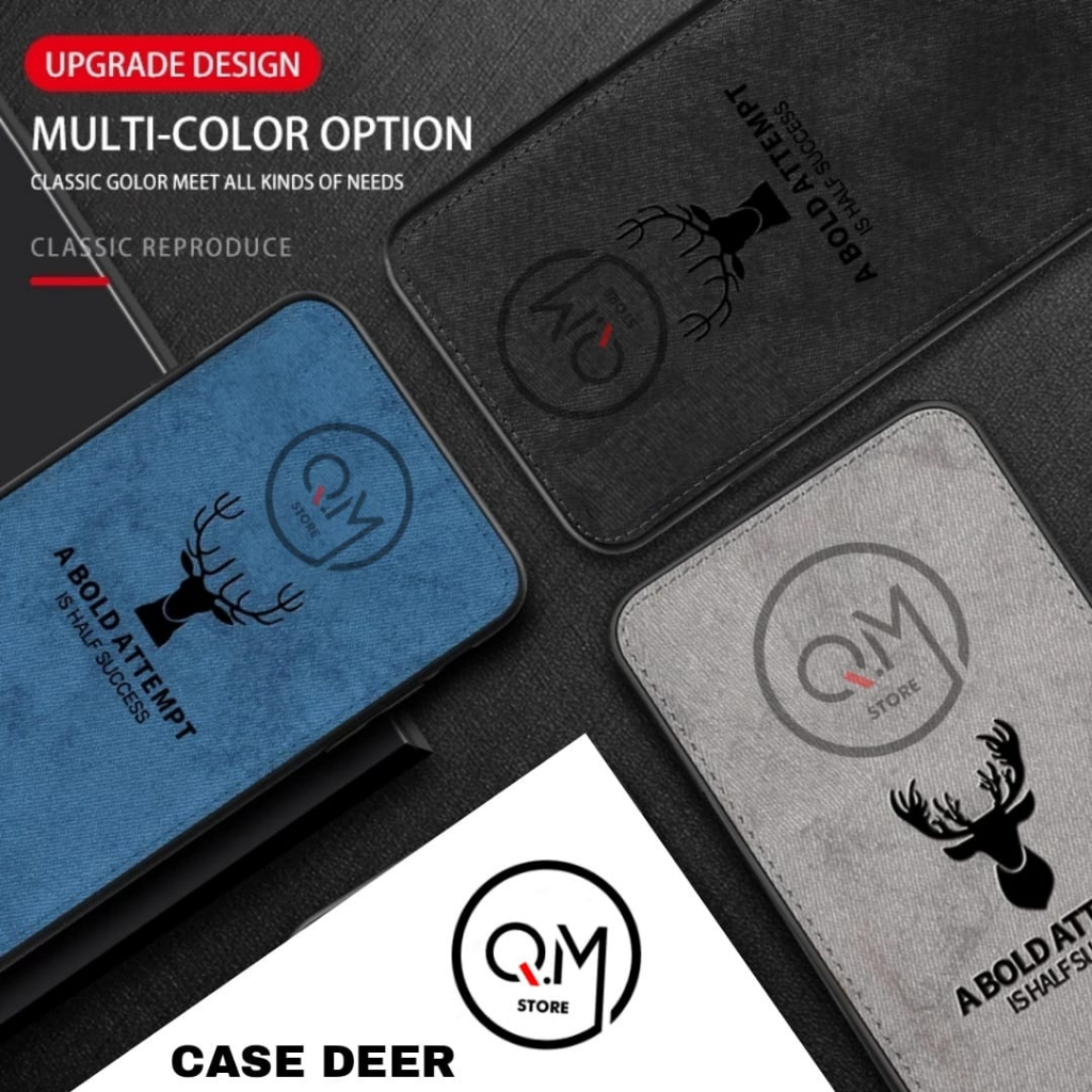 Case Oppo Reno 8T Softcase Deer Pelindung Back Cover High Quality Bermotif Cloth Rusa Jens