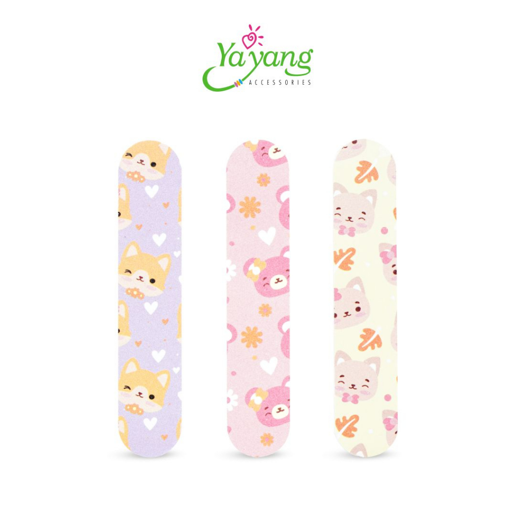 YAYANG Alat Pedicure Kuku 1 Set isi 3 Pcs -  Alat Kikir Kuku Set 3 Motif Animal - NKR0147