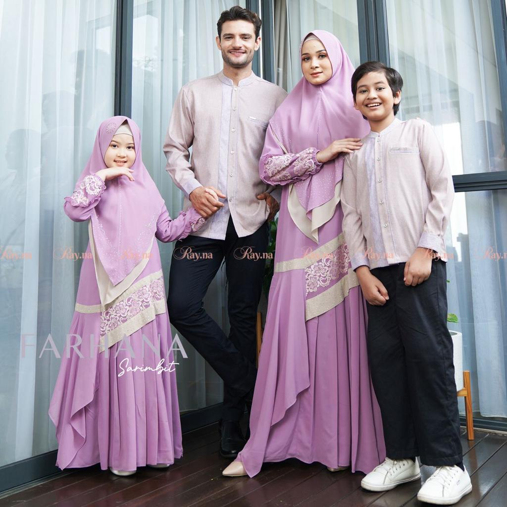 ORIGINAL Gamis KOKO FARHANA Sarimbit Keluarga by Rayna - WARNA TOSCA - Ray.Na COUPLE REALPIC ORI