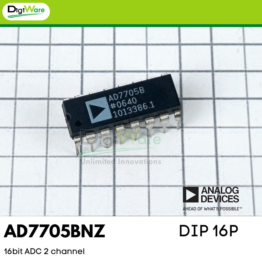 AD7705BNZ ADC 16 bit 2 Channel DIP 16 Pin