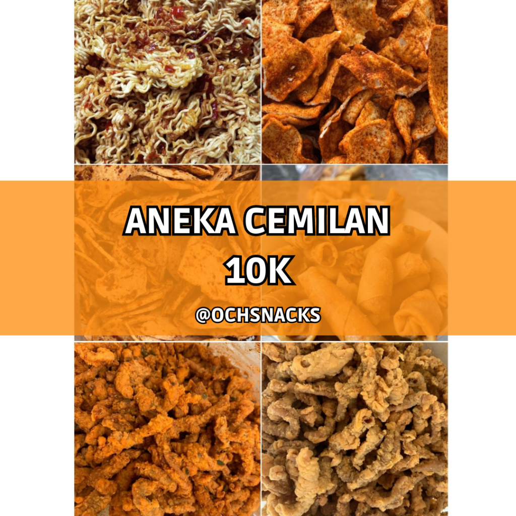 

ANEKA CEMILAN 10K ENAK LENGKAP GURIH PEDAS ASIN MANIS