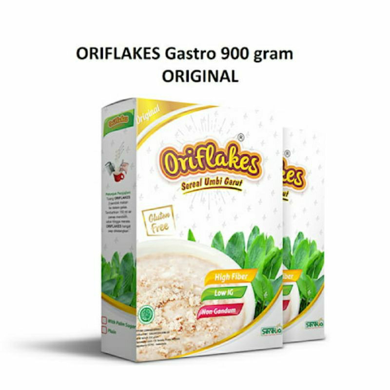 

ORIFLAKES Gastro 900gram Seral Umbi Garut Asam Lambung -ORIGINAL