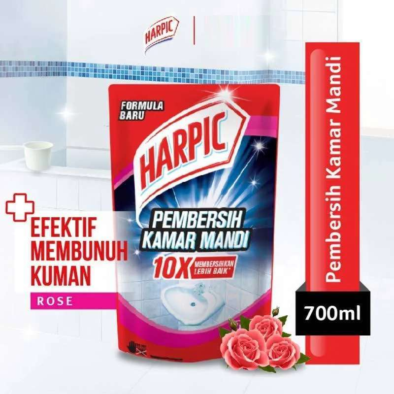 Harpic rose 700ml kemasan Refill [Pembersih Kamar Mandi]