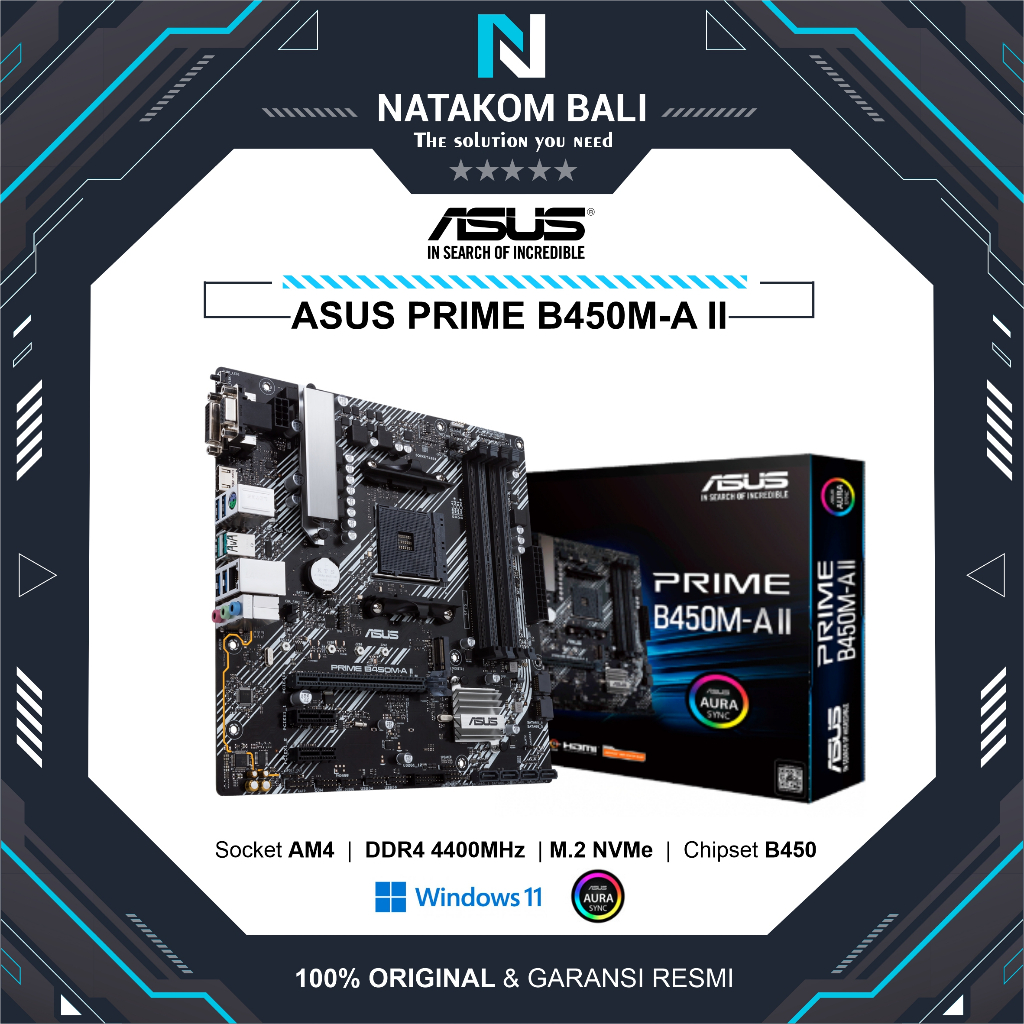 MOTHERBOARD ASUS PRIME B450M-A II