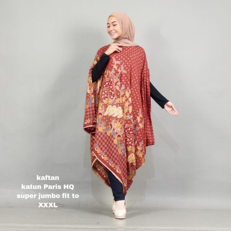 kaftan batik solo bahan katun Paris HQ super jumbo
