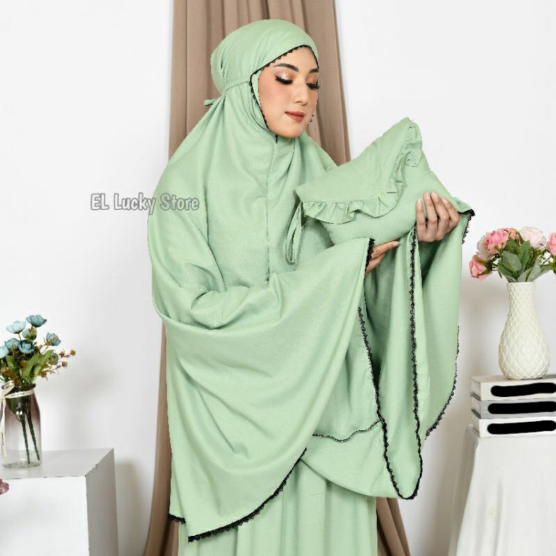 Mukena Ermina 2in1 Dewasa Katun Premium Traveling