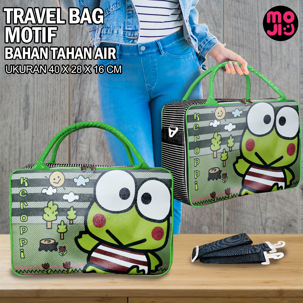 TAS MUDIK Travel Bag / Tas Koper Besar Motif / Tas Pakaian Anak dan Dewasa Dengan Tali Pengaman Dalam / Bahan BONTEGA Tebal