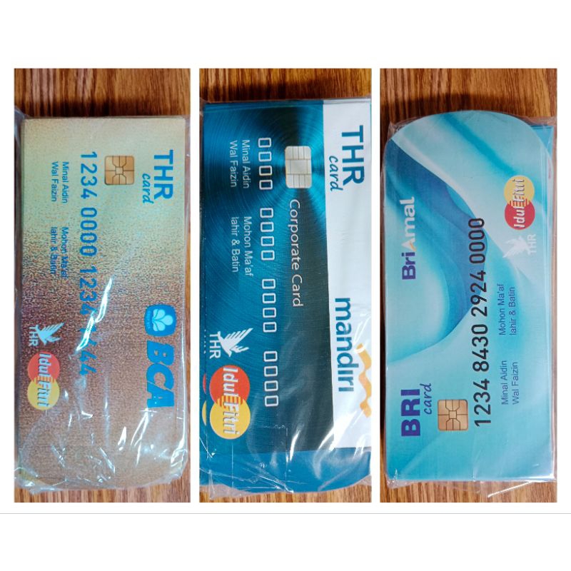 

100 Lembar.... Amplop lebaran gambar atm ukuran jumbo 8 X 18cm