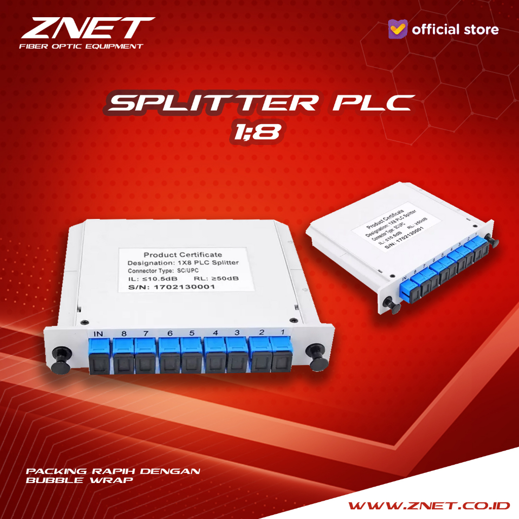 Passive Splitter PLC BOX Cassette FO 1:16 Fiber Optik Pasif Spliter FO FTTH SC UPC