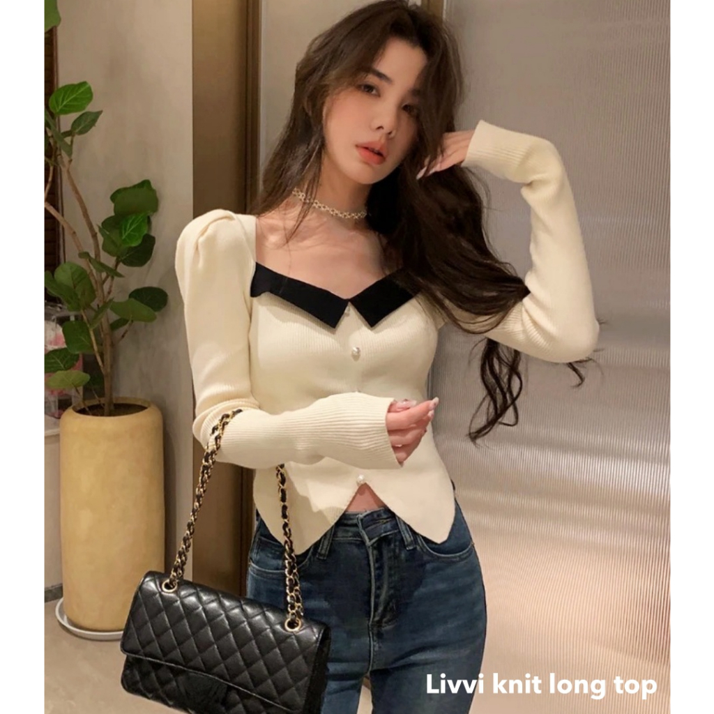 Livvi knit long top - Thejanclothes