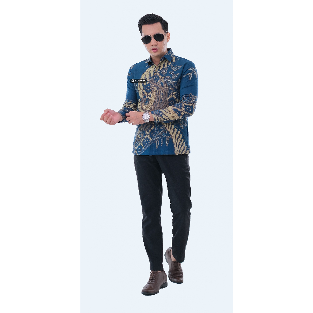 Handara Batik Pria Peksi Ulir Biru HB-132