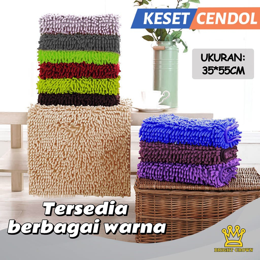 Keset Cendol Microfiber AntiSlip UK 35X55CM PREMIUM / Kesel Lantai anti slip ARJUNA