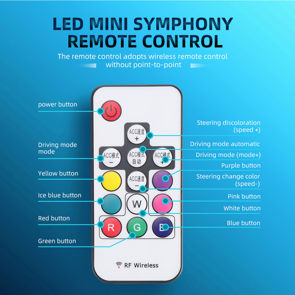 2pcs Mobil Alis Lampu LED DRL Bar Lampu Siang Hari Mobil Remote Control RGB Aliran Turn Sinyal Lampu warna-warni Transformasi Lampu Mobil 12V