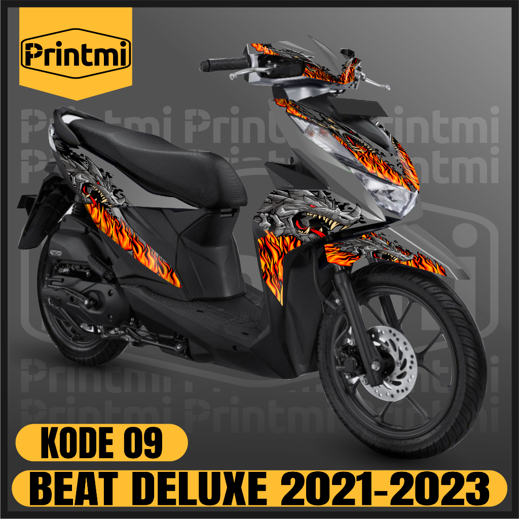 Printmi Decal Stiker Motor Beat Deluxe 2021 2022 2023 New Full Body Variasi Honda Street CBS ISS Sti