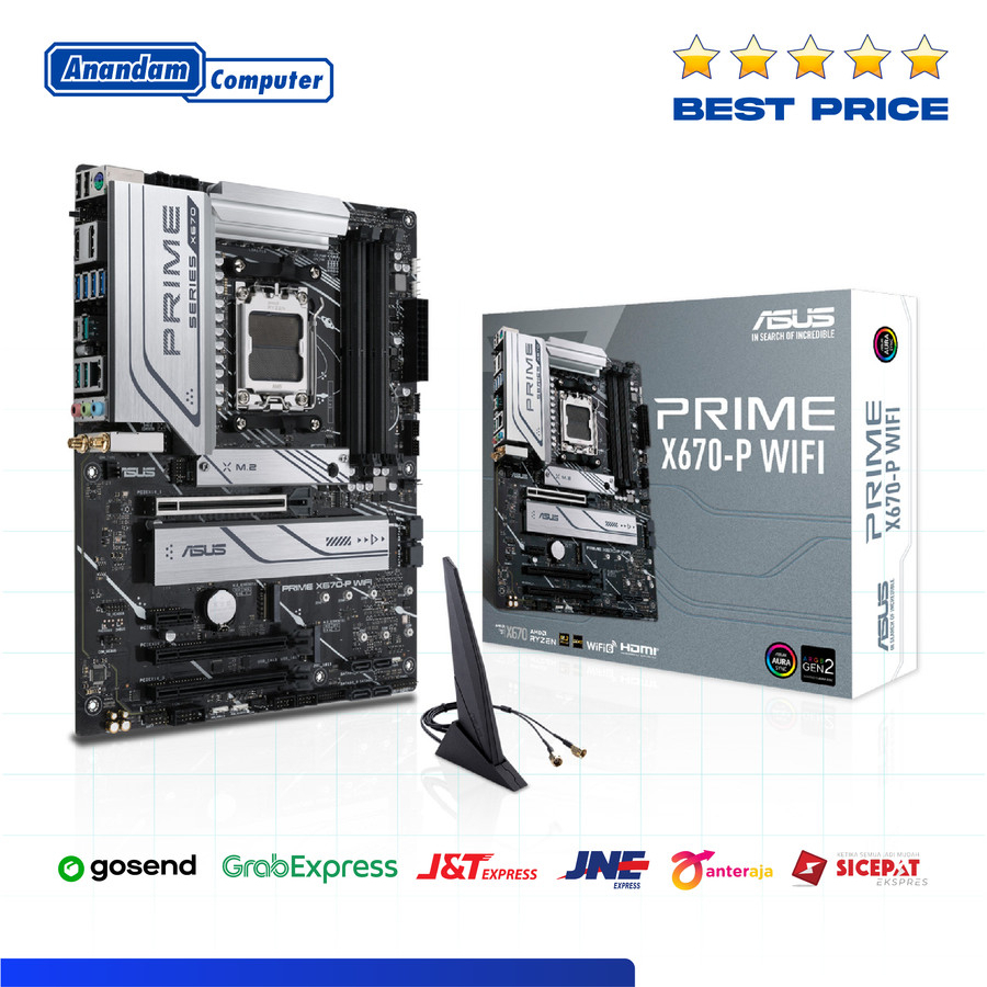 ASUS PRIME X670-P WIFI-CSM (AM5, AMD X670, DDR5, Pcie 5.0)