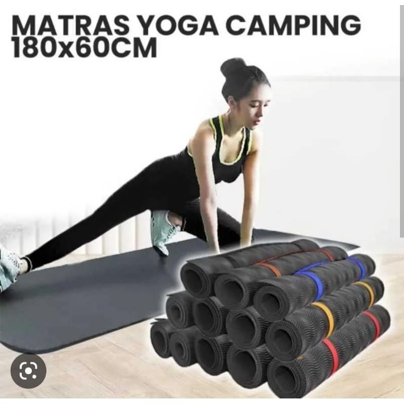 Matras Yoga Camping Hiking Yoga Tebal 3mm Size 200x60cm / Matras Kemah / Tempat Tidur Camping /MATRA