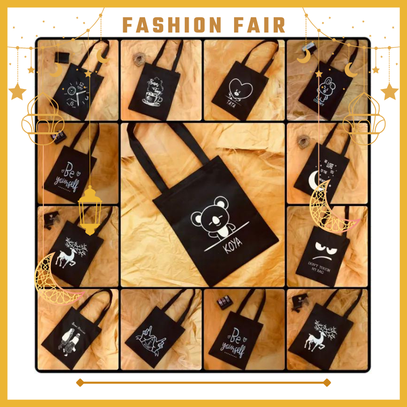 [LOKAL] Fashion Fair - TOTE BAG WANITA PAKAI RESLETING KPOP TERMURAH TOTEBAG CANTIK TAS WANITA