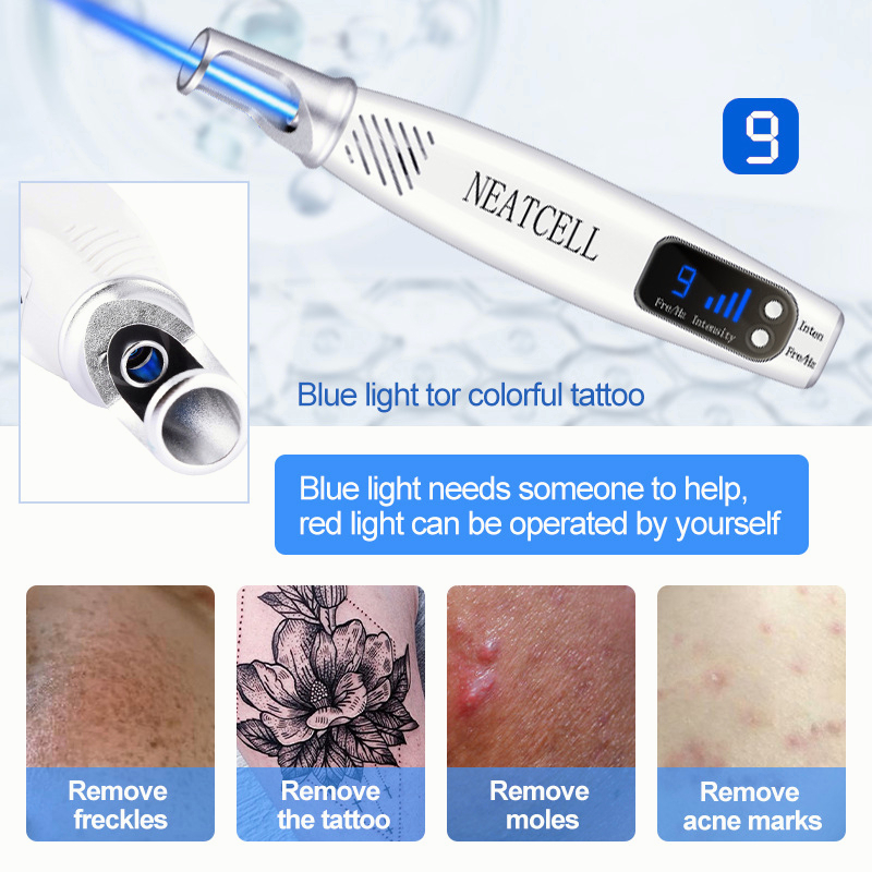 Picosecond Laser Red Laser Pen Laser Penghilang Tahi Lalat / Biru Pen Penghilang Flek Hitam Tatto Tai Lalat / Bintik / Tato Dll