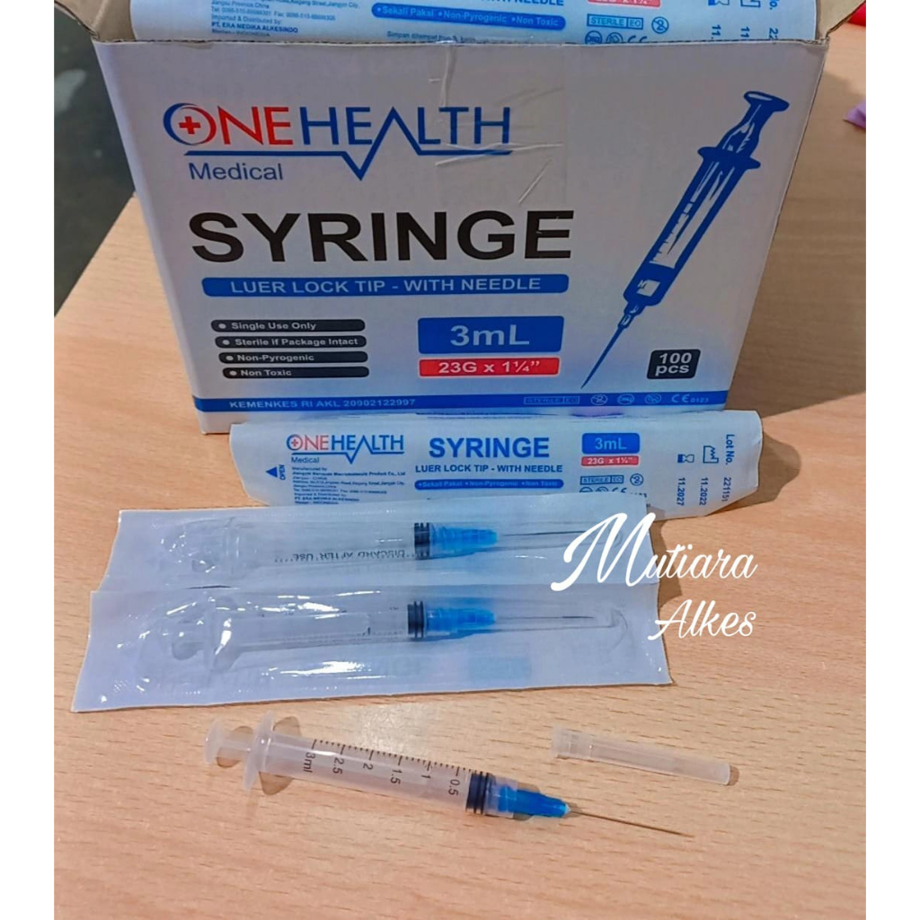 Eceran 5pcs - Syr 3CC / Spuit 3ml ONEMED ONEHEALTH