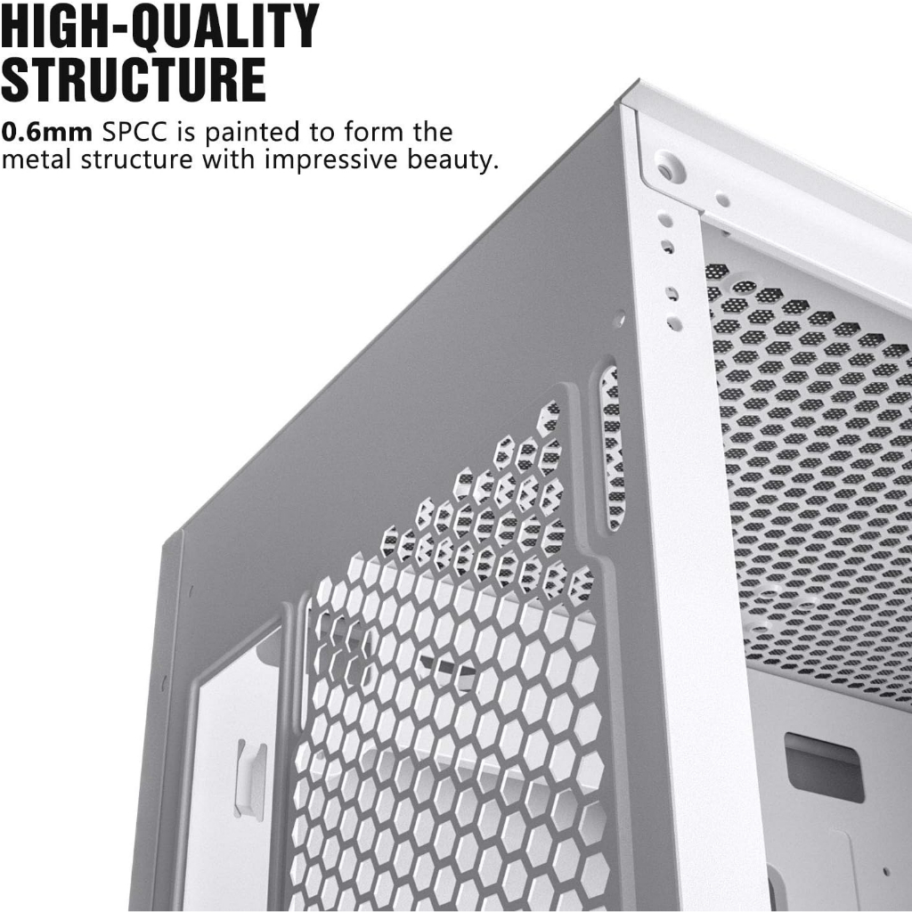 DarkFlash DLM21 Mesh White Micro ATX Casing PC